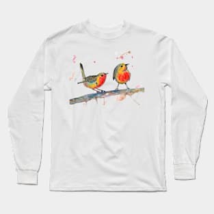 Two cute birds Long Sleeve T-Shirt